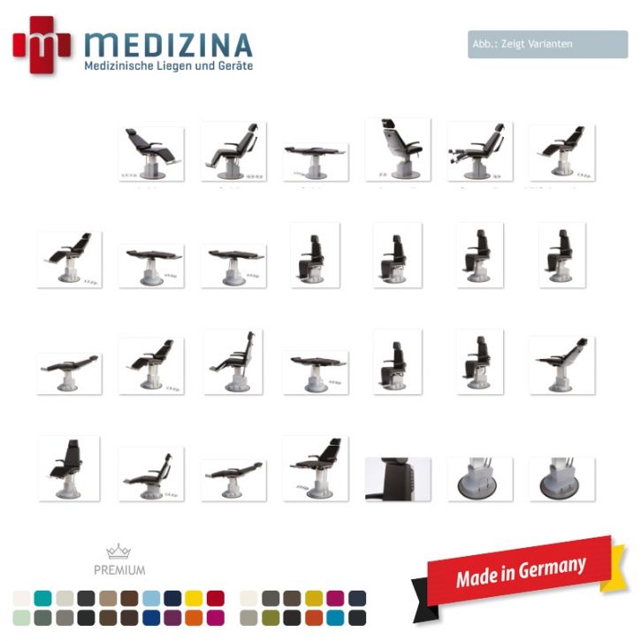 Behandlungsstuhl »medseat IEM«, elektrisch höhenverstellbar, manuelle Polsterverstellung