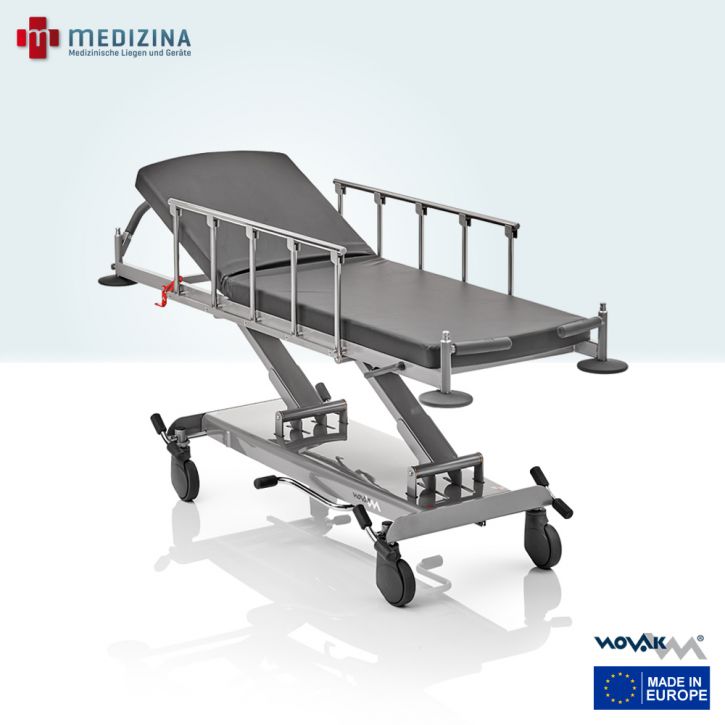 Novak M Patienten Transportliege, Stretcher »SL« | 2-tlg., hydraulische Höhenverstellung, Seitengitter