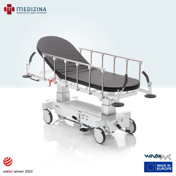Novak M Patienten Transportliege, Stretcher »X2« | 2-tlg., hydraulische Höhenverstellung, Seitengitter