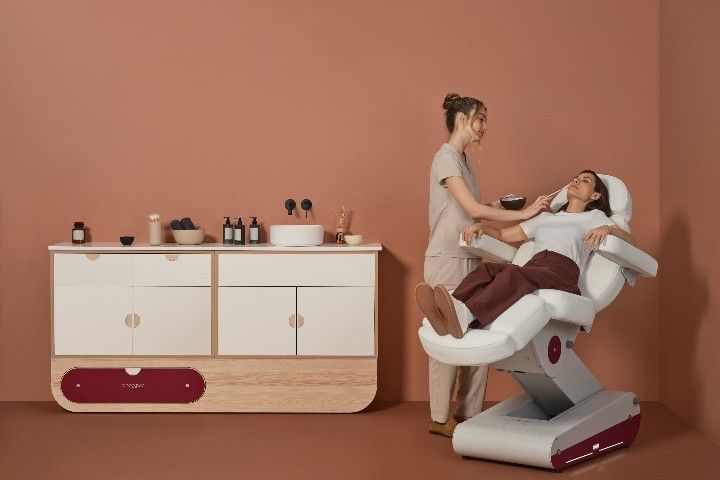 Ikon Hygienemodul L mit Keramikwaschbecken, Eiche
