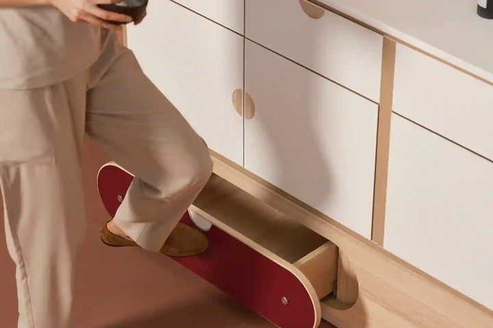 Ikon Hygienemodul S mit Edelstahlwaschbecken, Eiche
