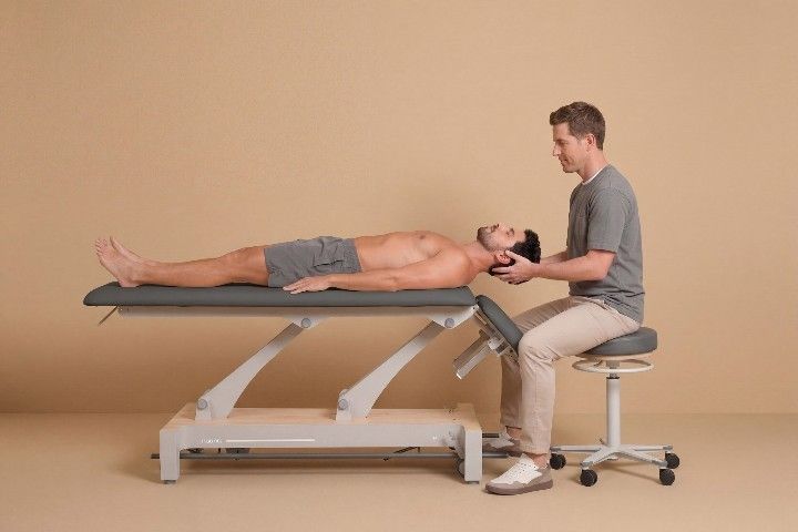 Elektrische Physiotherapie Behandlungsliege Naggura Nuuna 4 Physio Pro, Olive