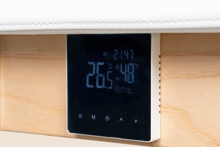 Massageliege, Wellnessliege Naggura Nuuna S4 PRO+ mit Polsterheizung, Weiß