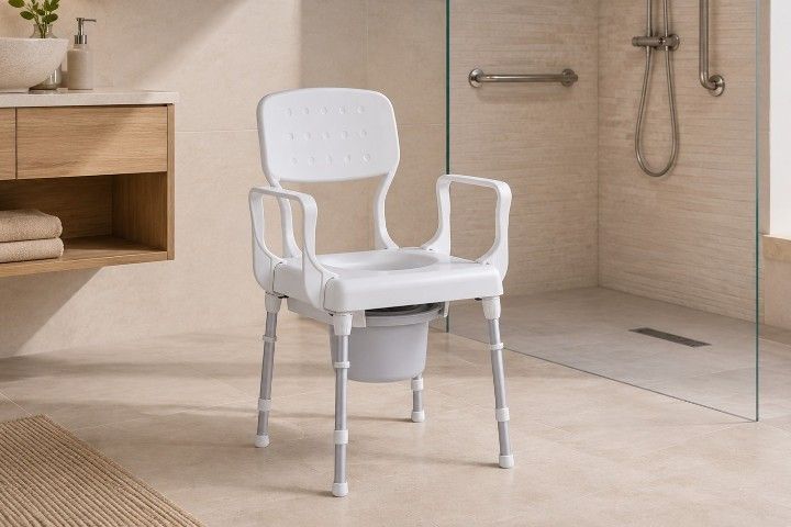 Rebotec Toilettenstuhl Lyon mit Toiletteneimer