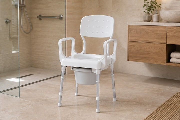 Rebotec Toilettenstuhl Lyon mit Toiletteneimer
