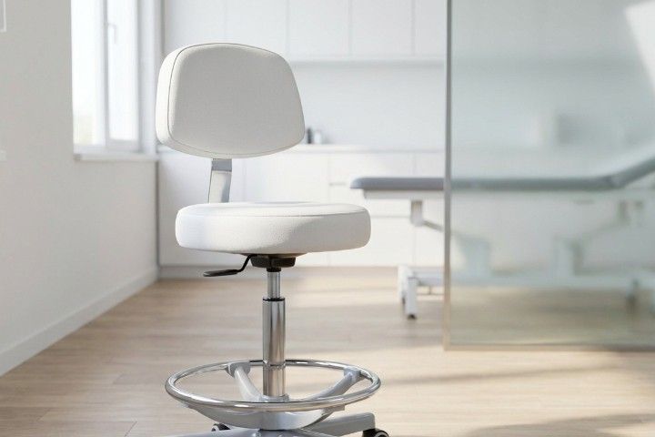 Lemi Arbeitshocker »021/S« extra hoch mit Rückenlehne und Fußring