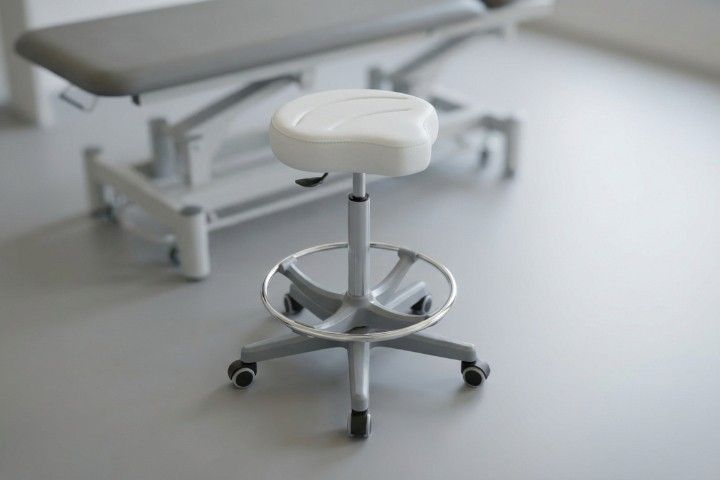 Lemi Drehhocker »035« mit Sattelsitz und Fußring