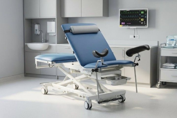 Untersuchungsliege »4050X F« für Gynäkologie | Fußsteuerung, optional mit Akkubetrieb