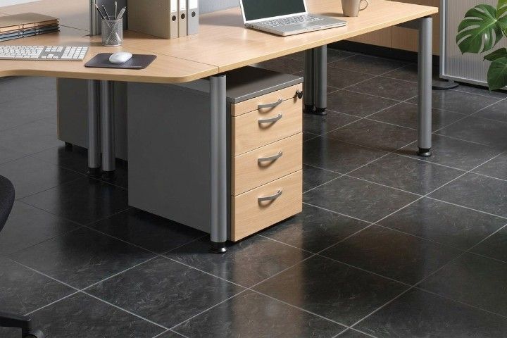 Geramöbel Rollcontainer mit 3 Metall-Schubfächern und Utensilienschubfach, 43,8x80x56,5 cm, Weiß/Weiß