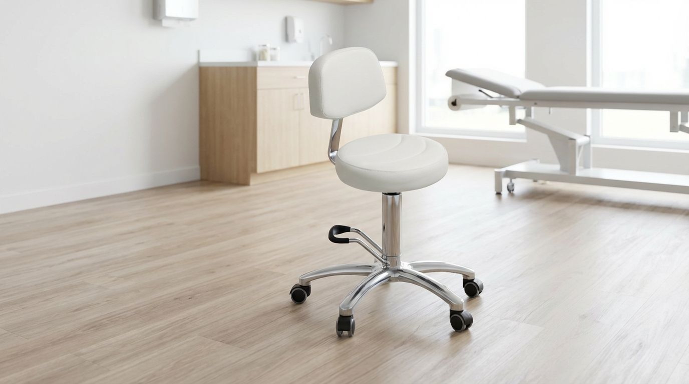 Lemi Arbeitshocker »010/S« mit Rückenlehne und Fußbedienung