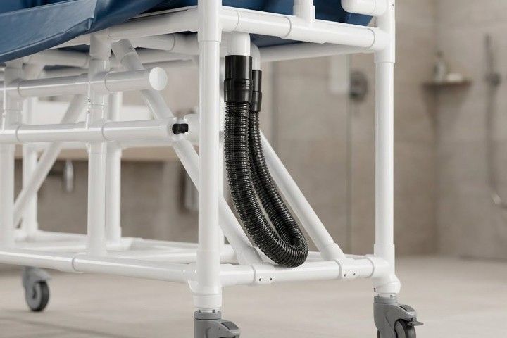 Duschliege für Kinder mit gepolsterter Wanne