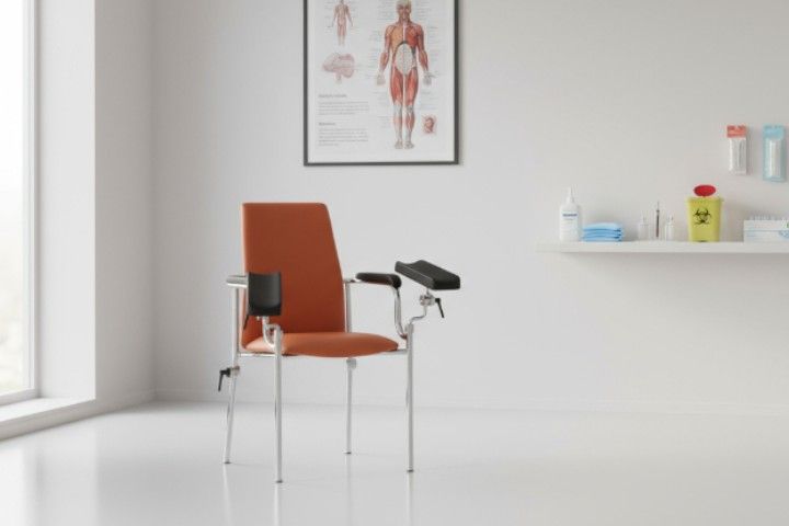 Blutentnahme-Sessel mit langer Rückenlehne | Modell HAEMO-SECUR Vario