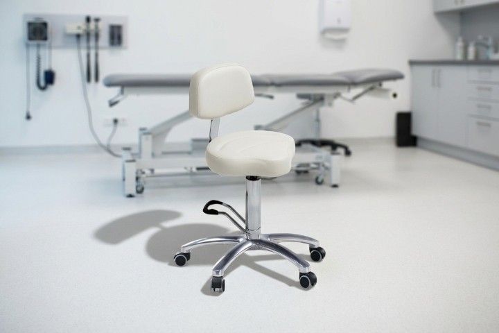 Lemi Arbeitshocker »040/S« mit Rückenlehne, Sattelsitz und Fußbedienung