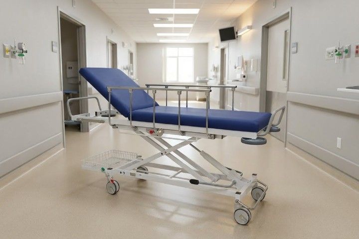 Transportliege höhenverstellbar, langes Kopfteil