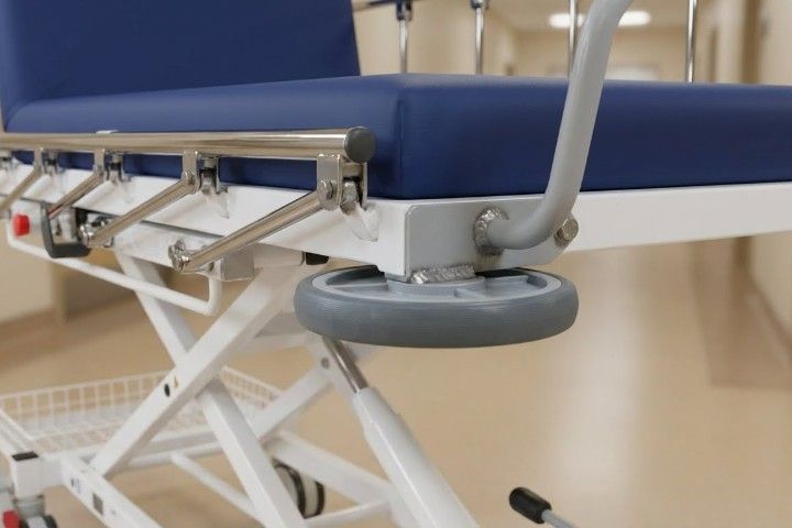 Transportliege höhenverstellbar, langes Kopfteil