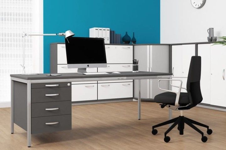 Geramöbel Schreibtisch »4 Fuß Eco« feste Höhe, 140x80 cm