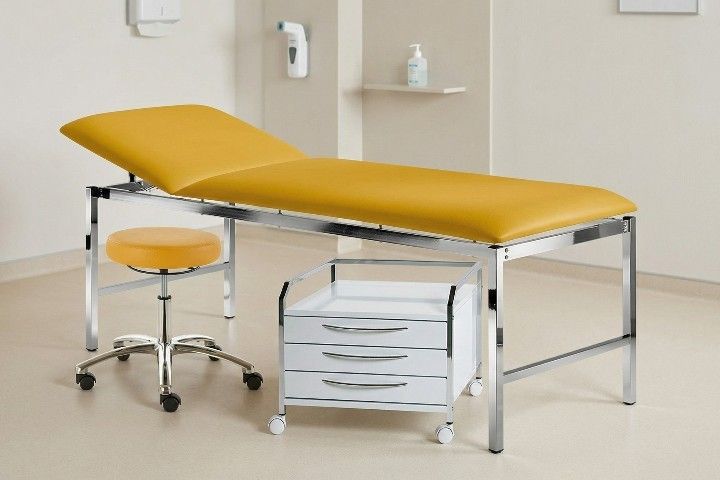 Untersuchungseinheit »MED« Untersuchungsliege mit Unterschrank & Drehrollhocker
