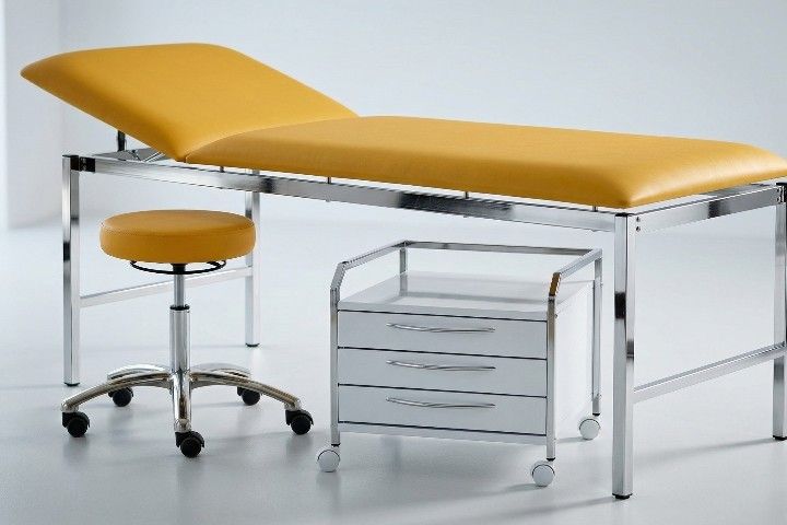 Untersuchungseinheit »MED« Untersuchungsliege mit Unterschrank & Drehrollhocker