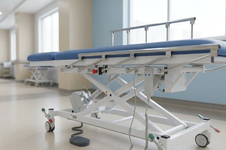 Untersuchungsliege mit neigbarer Liegefläche