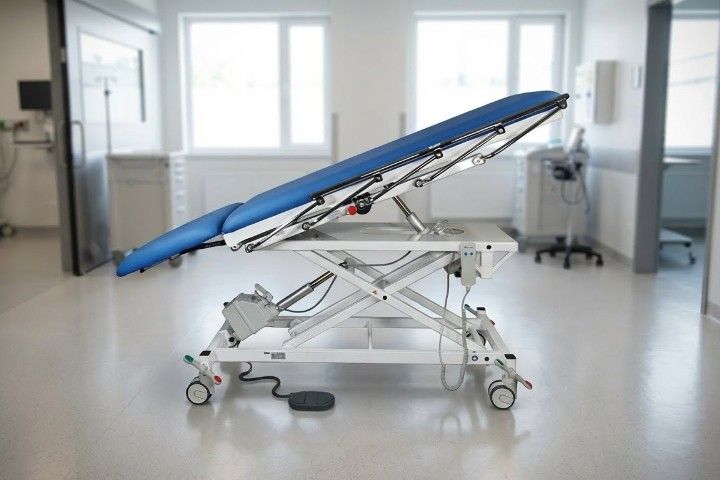 Untersuchungsliege mit neigbarer Liegefläche