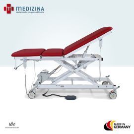 Ausführung - 3tlg. / Höhenverstellung elektrisch / Erweiterungen: Ø 125 mm Schwerlastrollen (Zentralverstellung)