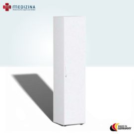 Produktbild Flügeltürenschrank mit Standfüßen, Griff links oder rechts, 40x42x180,8 cm, Weiß/Weiß