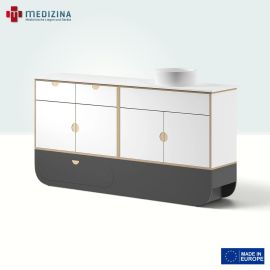 Produktbild: Ikon Hygienemodul L mit Keramikwaschbecken, Grau
