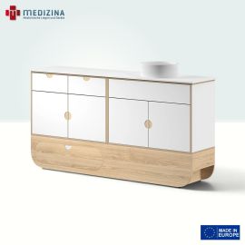 Produktbild: Ikon Hygienemodul L mit Keramikwaschbecken, Eiche