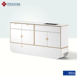 Produktbild: Ikon Hygienemodul L mit Edelstahlwaschbecken, Weiß