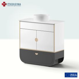 Produktbild: Ikon Hygienemodul S mit Keramikwaschbecken, Grau 