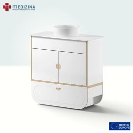 Produktbild: Ikon Hygienemodul S mit Keramikwaschbecken, Weiß
