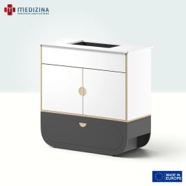 Produktbild: Ikon Hygienemodul S mit Edelstahlwaschbecken, Grau