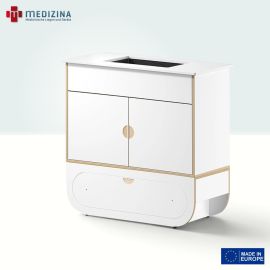 Produktbild: Ikon Hygienemodul S mit Edelstahlwaschbecken, Weiß 