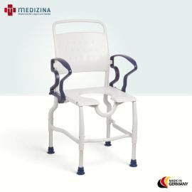 Produktbild: Rebotec Duschstuhl Würzburg, höhenverstellbar, Grau-Blau