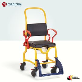 Produktbild: Rebotec Dusch- und Toilettenrollstuhl Augsburg 4 Zoll für Kinder