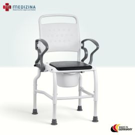 Produktbild: Rebotec Toilettenstuhl Kiel, höhenverstellbar, Grau-Grau