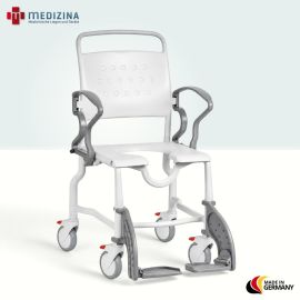 Produktbild: Rebotec Toilettenrollstuhl Hamburg, höhenverstellbar, Grau-Grau
