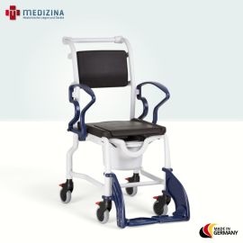 Produktbild: Rebotec Dusch- und Toilettenrollstuhl Bremen, Grau-Blau
