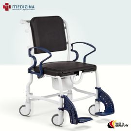 Produktbild: Rebotec Dusch- und Toilettenrollstuhl Chicago, Grau-Blau