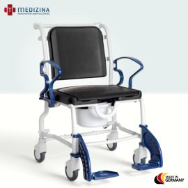 Produktbild: Rebotec Dusch- und Toilettenrollstuhl Denver, Grau-Blau