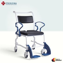 Produktbild: Rebotec Transport- und Duschrollstuhl Oslo, Grau-Blau