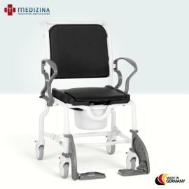 Produktbild: Rebotec Dusch- und Toilettenrollstuhl Manhattan, Grau-Grau