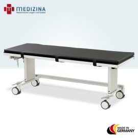 Ausführung - Erweiterungen: 125mm Zentralrollen, Normschiene, Polsterauflage