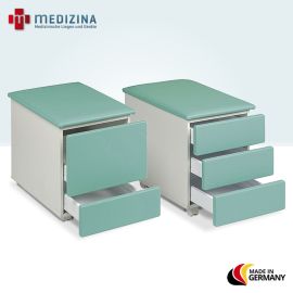 Rollcontainer mit Sitzpolster und Blendenpolster