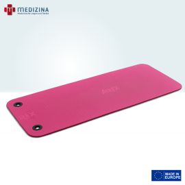 Abb. zeigt die AIREX® Gymnastikmatte »Fitline 140« in Pink mit zwei Ösen zur platzsparenden Aufhängung. Ausgestattet mit geschlossenzelligem PVC-Schaumstoff, rutschfester Oberflächenstruktur und antimikrobieller Sanitized®-Hygienefunktion.