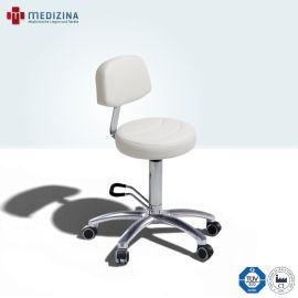 Lemi Arbeitshocker »010/S« mit Rückenlehne und Fußbedienung