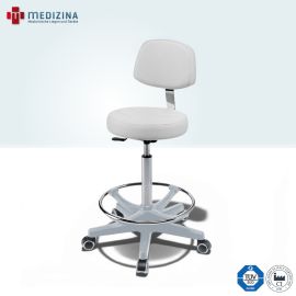 Lemi Arbeitshocker »021/S« extra hoch mit Rückenlehne und Fußring