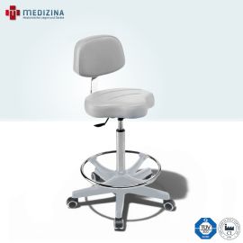 Lemi Arbeitshocker »035/S« mit Rückenlehne, Sattelsitz und Fußring