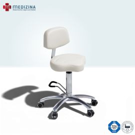 Lemi Arbeitshocker »040/S« mit Rückenlehne, Sattelsitz und Fußbedienung