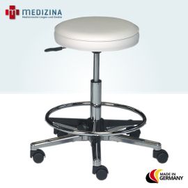 Drehhocker mit höhenverstellbarem Fußring